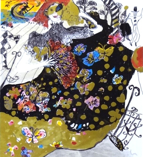 フジコ・ヘミングの絵画作品　タイトルは、 ベニスのカーニバル